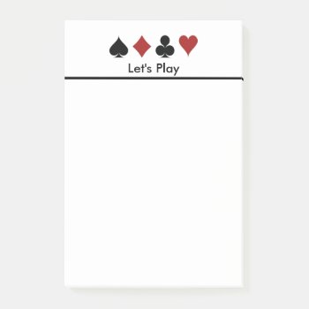 Playing Card Score Pad Post-it Notes by randysgrandma at Zazzle