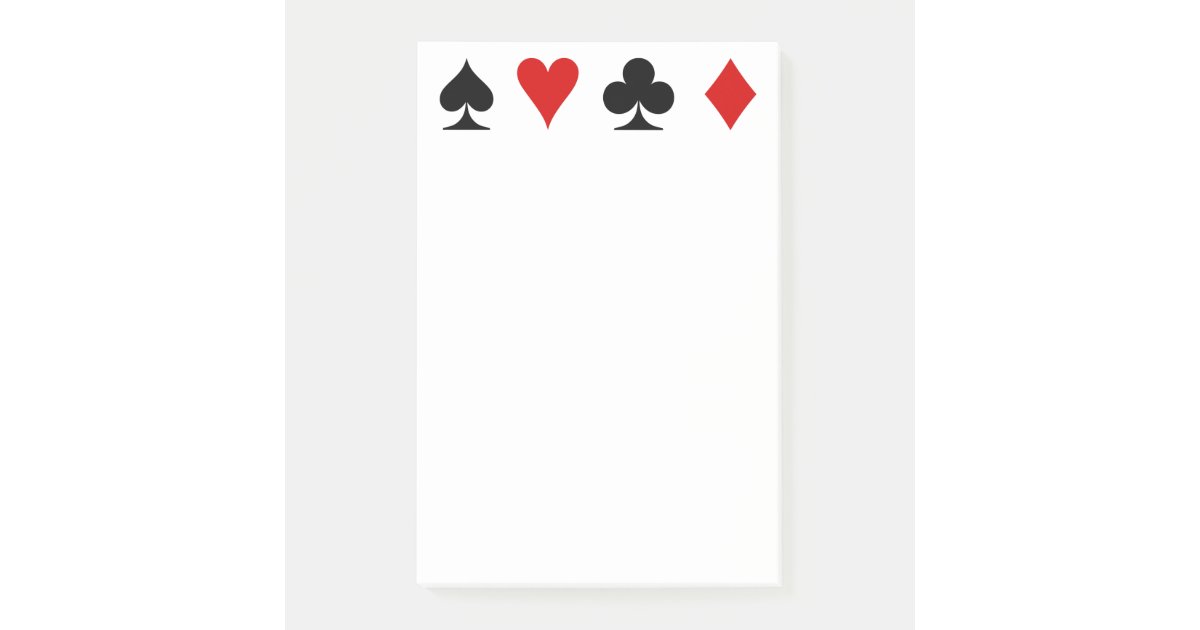 Playing Card Score Pad Post-it Notes | Zazzle