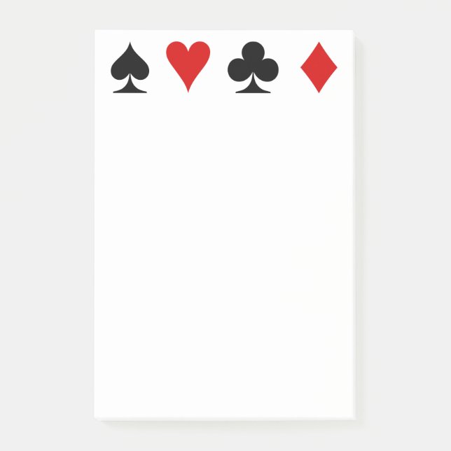 Playing Card Score Pad Post-it Notes (Front)