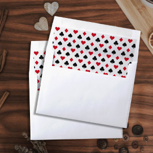 Playing Card Suit Pattern Envelope Liner