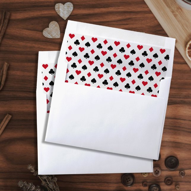 Playing Card Suit Pattern Envelope Liner (Playing Card Suit Pattern Envelope Liner
)