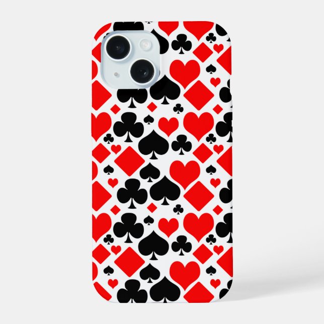 Playing Card Suit Pattern Iphone Case (Back)