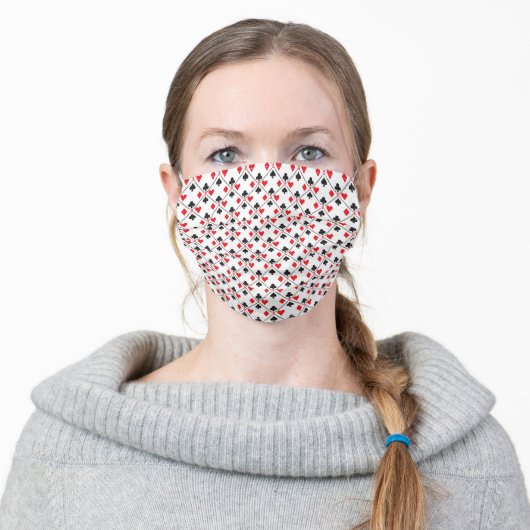 Playing Card Suit Symbol Poker Adult Cloth Face Mask (Worn)