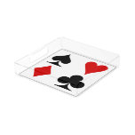 Playing Card Suits Acrylic Tray at Zazzle
