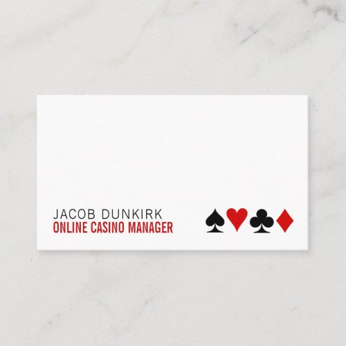 Playing Card Suits Casino Gaming Industry