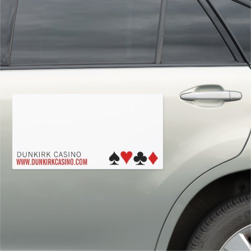 Playing Card Suits Casino Gaming Industry Car Magnet