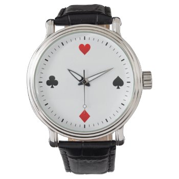 Playing Card Suits Collection Watch by thatcrazyredhead at Zazzle