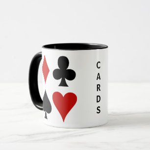 Playing Card Suits Design Mug