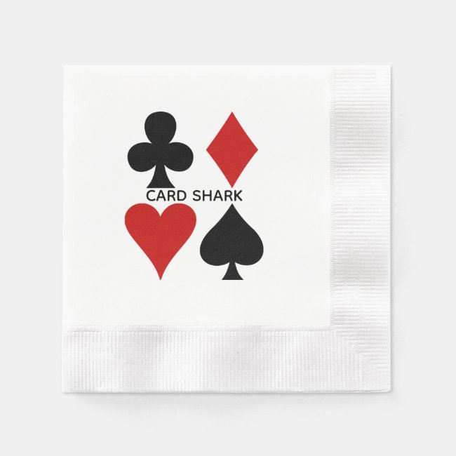 Playing Card Suits Design Paper Napkin