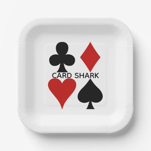 Playing Card Suits Design Paper Plates