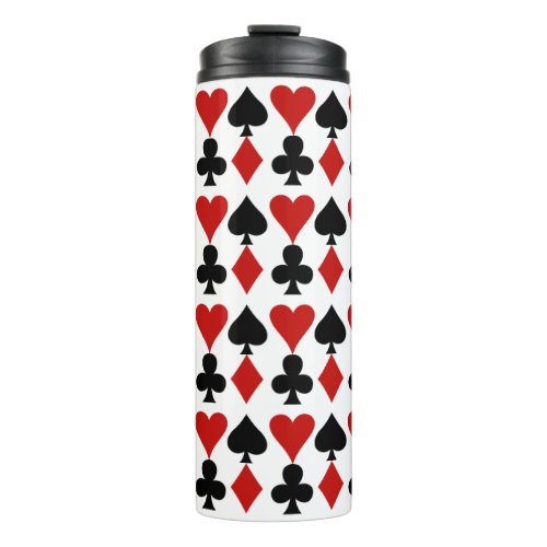 Playing Card Suits Design Thermal Tumbler