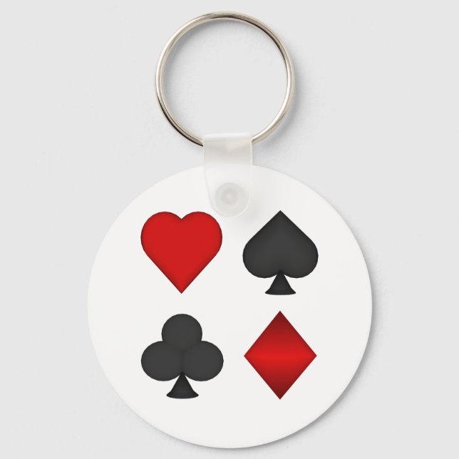Playing Card Suits: Keychain (Front)