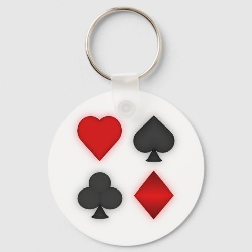 Playing Card Suits Keychain