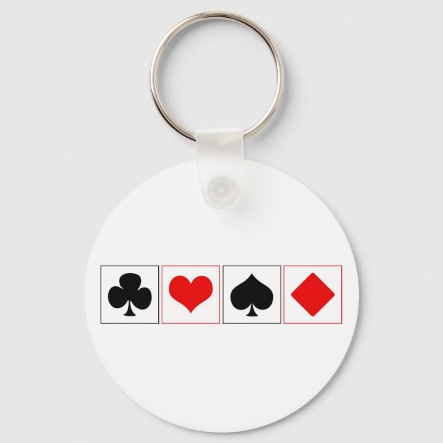 Playing card suits keychain (Front)