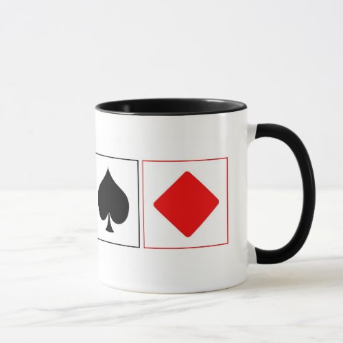Playing card suits mug