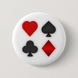 Playing Card Suits: Pinback Button