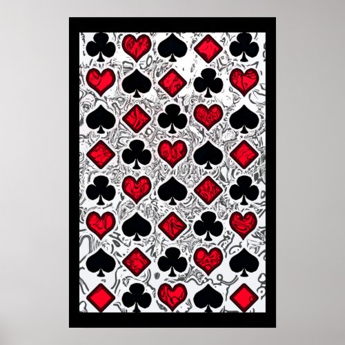 PLAYING CARD SUITS Poster