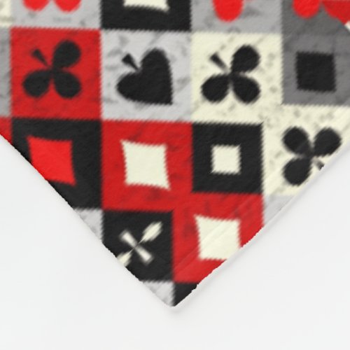 Playing Card Suits Sherpa Throw Fleece Blanket