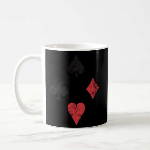 Playing Card Suits Spades Hearts Diamonds Clubs Coffee Mug