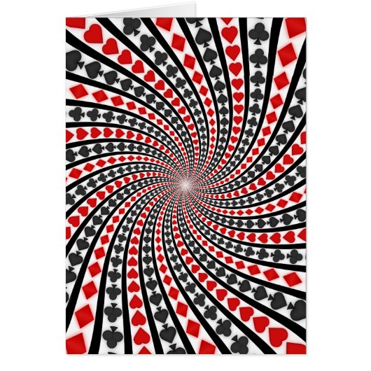 Playing Card Suits Spiral: (Front)
