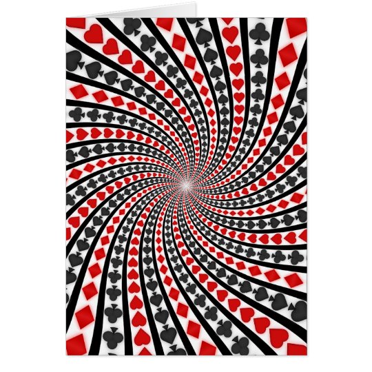 Playing Card Suits Spiral: