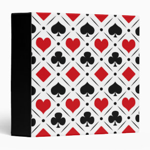 Playing card suits symbols 3 ring binder