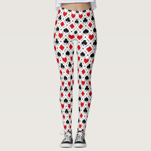 Playing card suits symbols leggings