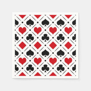 Playing card suits symbols napkins