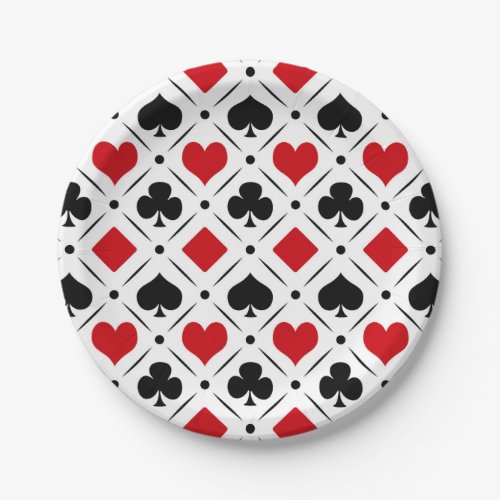 Playing card suits symbols paper plates
