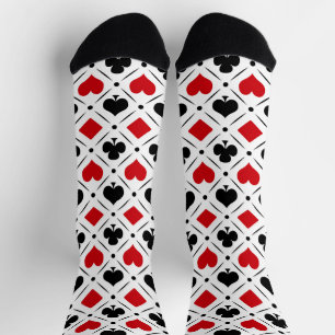 Playing card suits symbols socks