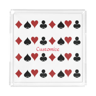 Playing Card Suits Thunder_Cove Acrylic Tray