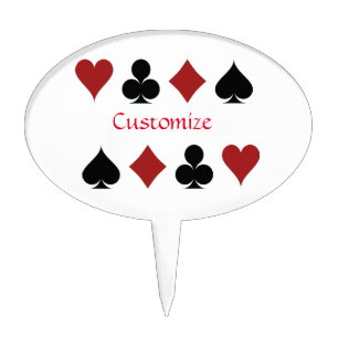 Playing Card Suits Thunder_Cove Cake Topper