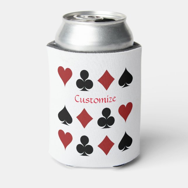 Playing Card Suits Thunder_Cove Can Cooler (Can Back)