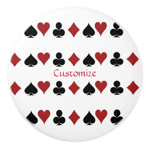 Playing Card Suits Thunder_Cove Ceramic Knob