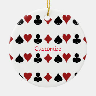 Playing Card Suits Thunder_Cove Ceramic Ornament