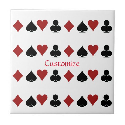 Playing Card Suits Thunder_Cove Ceramic Tile