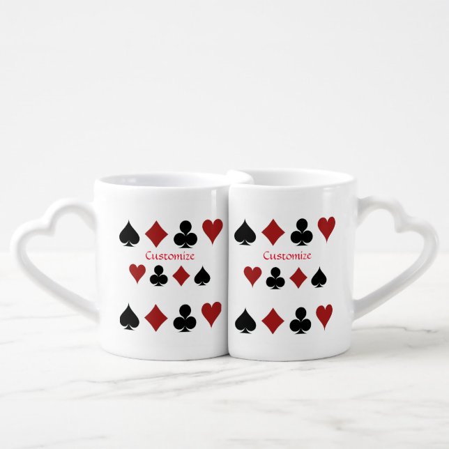Playing Card Suits Thunder_Cove Coffee Mug Set (Front Nesting)