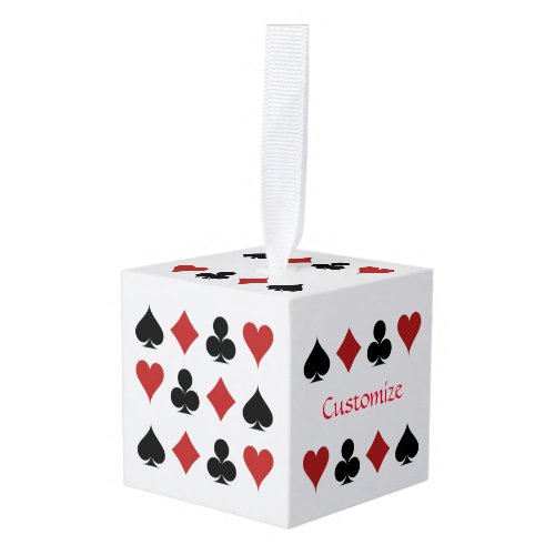 Playing Card Suits Thunder_Cove Cube Ornament