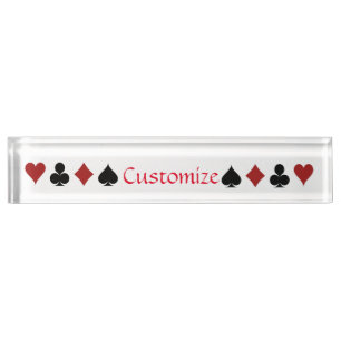 Playing Card Suits Thunder_Cove Desk Name Plate