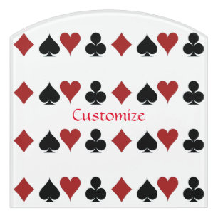 Playing Card Suits Thunder_Cove Door Sign