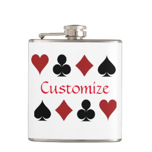 Playing Card Suits Thunder_Cove Flask