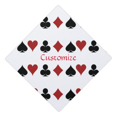 Playing Card Suits Thunder_Cove Graduation Cap Topper