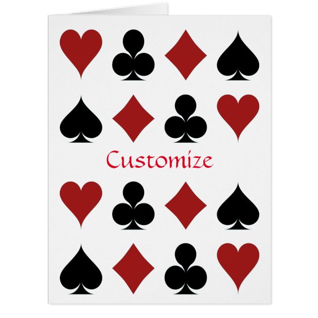 Playing Card Suits Thunder_Cove Greeting Card (Front)