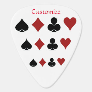 Playing Card Suits Thunder_Cove Guitar Pick