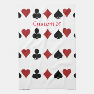 Playing Card Suits Thunder_Cove Kitchen Towel