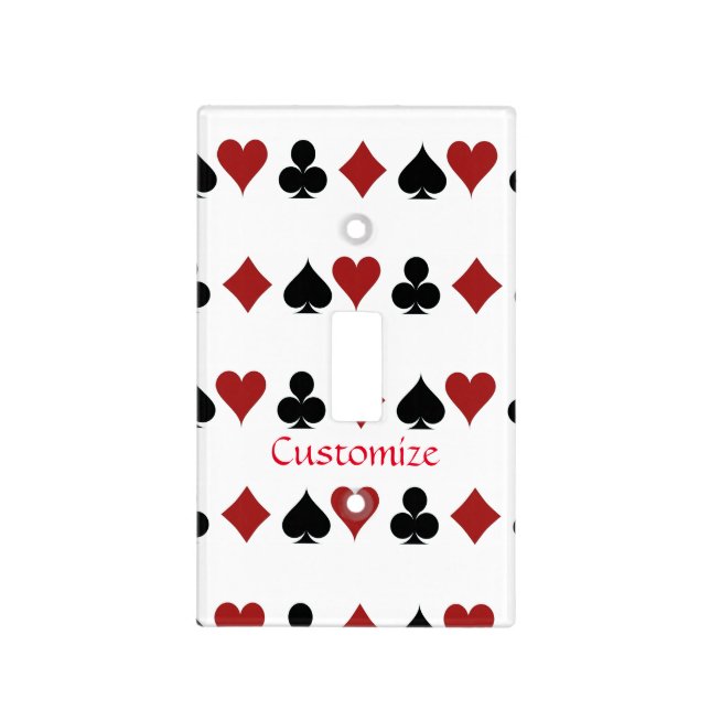 Playing Card Suits Thunder_Cove Light Switch Cover (Front)