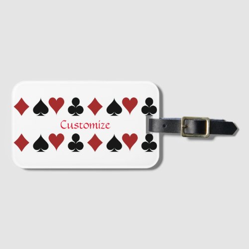 Playing Card Suits Thunder_Cove Luggage Tag