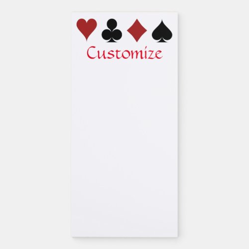 Playing Card Suits Thunder_Cove Magnetic Notepad