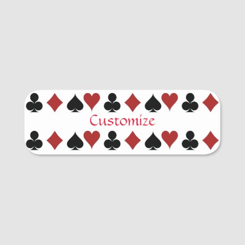 Playing Card Suits Thunder_Cove Name Tag