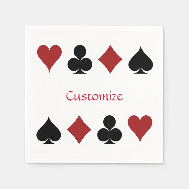 Playing Card Suits Thunder_Cove Napkins (Front)